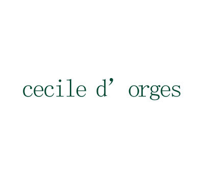 CECILE D'ORGES